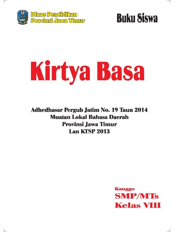 Buku Bahasa Jawa Kirtya Basa 8