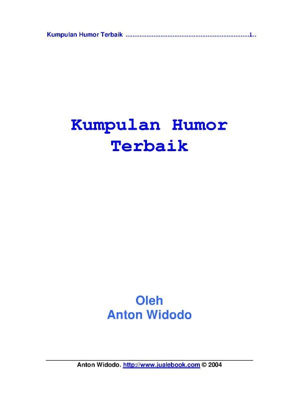 Kumpulan Humor Terbaik