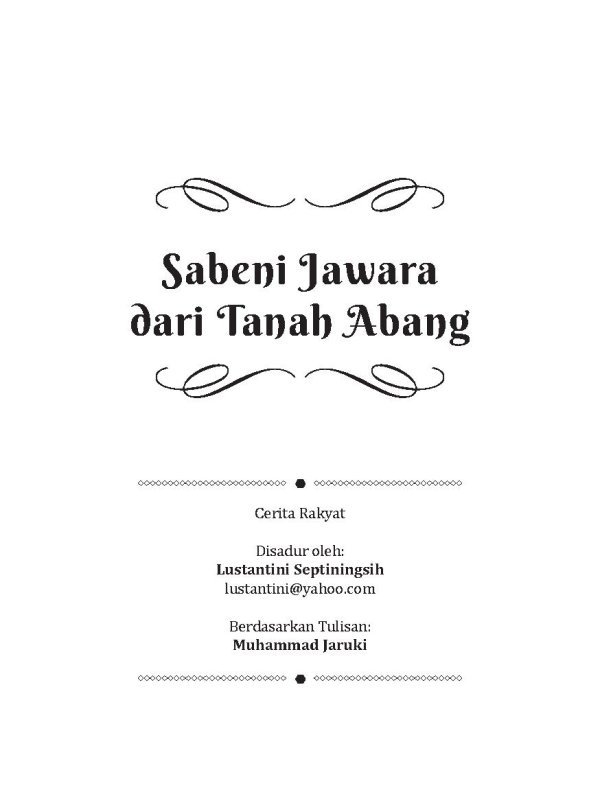 Smp Sabeni Jawara dari Tanah Abang