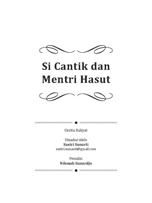 Smp si Cantik dan Mantri Hasut 0