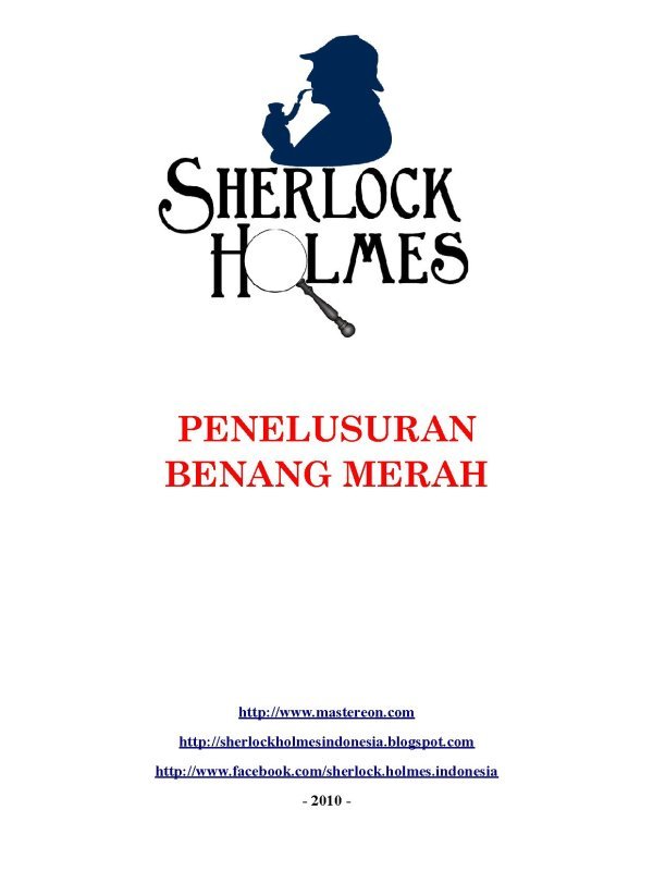 Sherlock Holmes Penelusuran Benang Merah