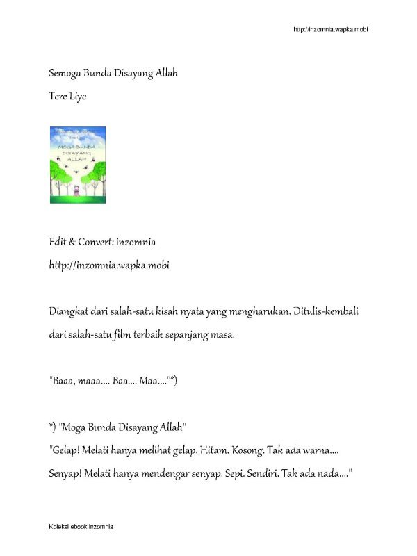 Tere Liye Moga Bunda Disayang Allah
